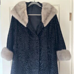 Beautifully preserved vintage fur lined coat